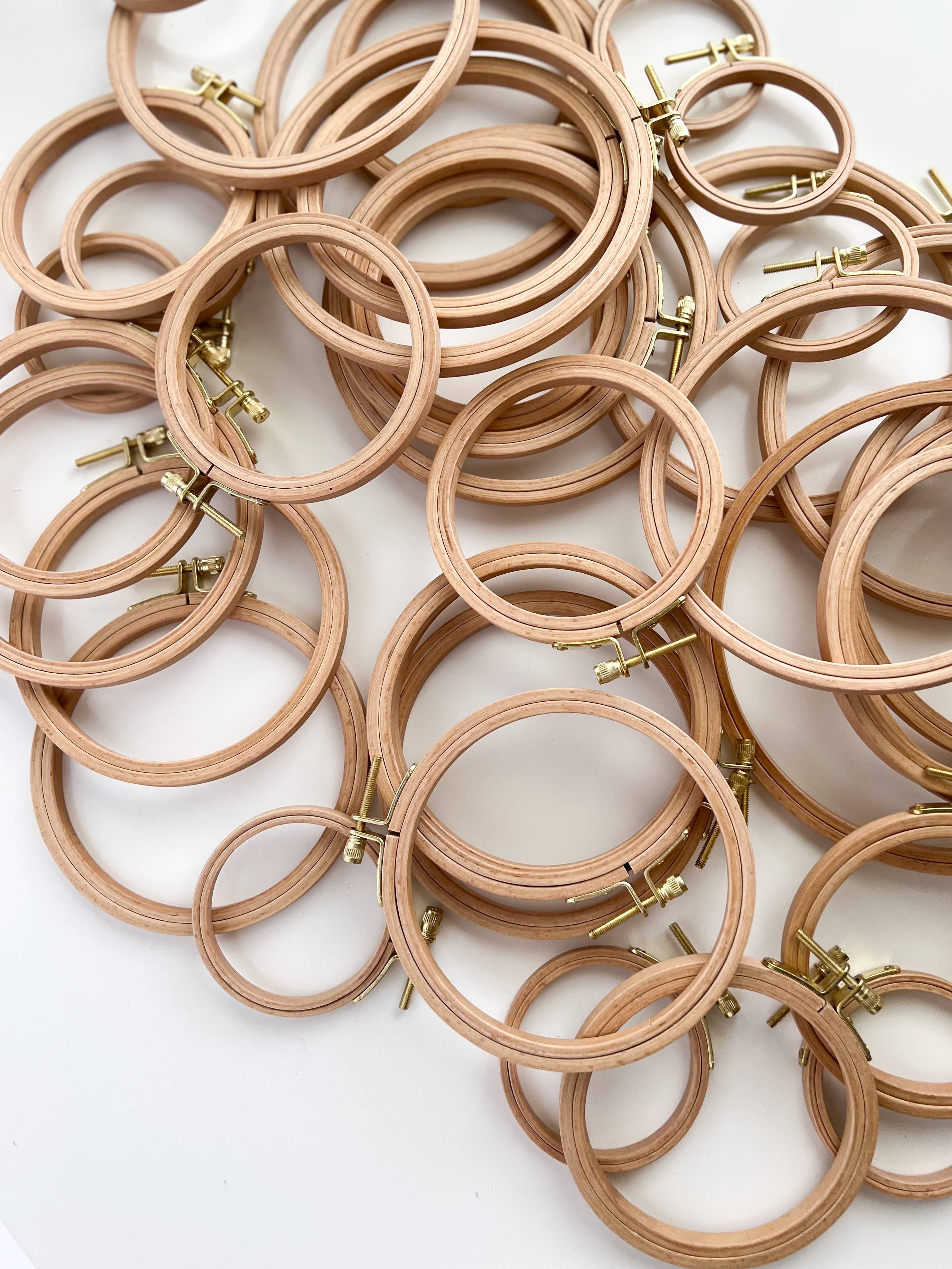Round Beechwood Embroidery Hoops