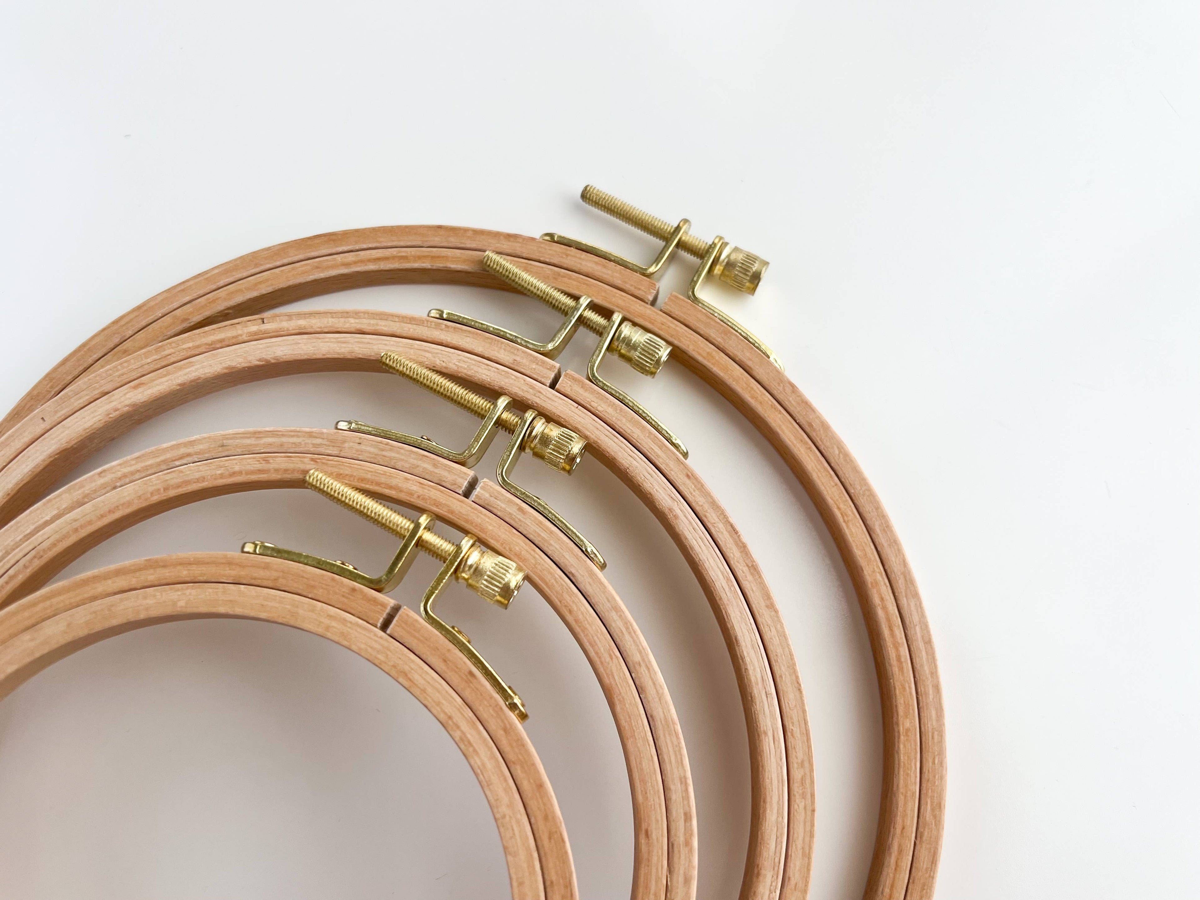 Round Beechwood Embroidery Hoops