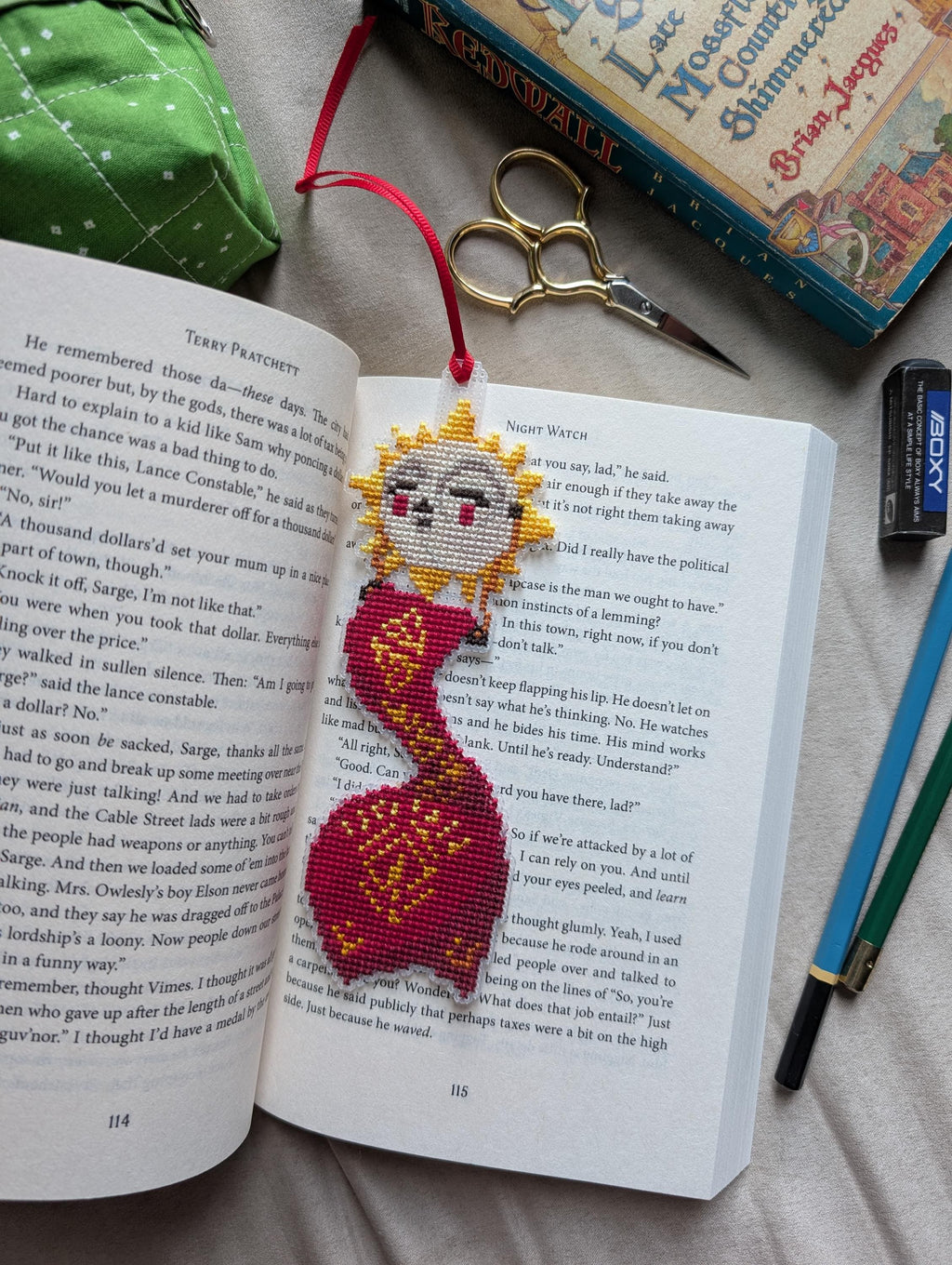 Digital Pattern - Amiable Banner Cross Stitch Bookmark