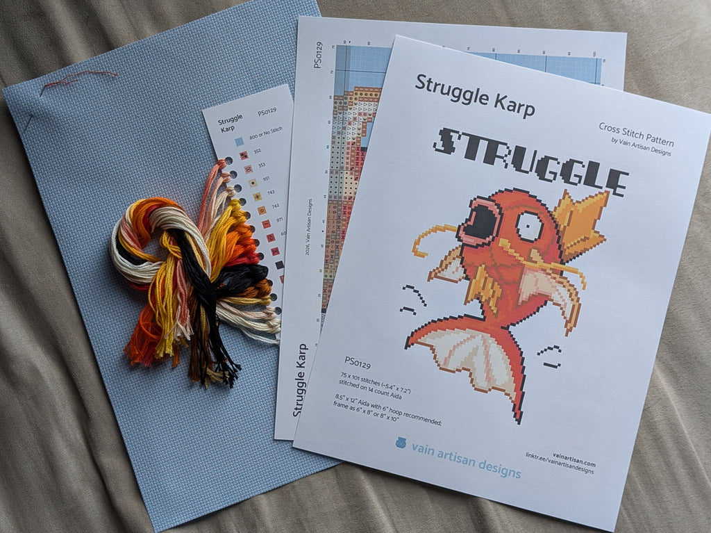 Struggle Karp - Cross Stitch Kit & Pattern