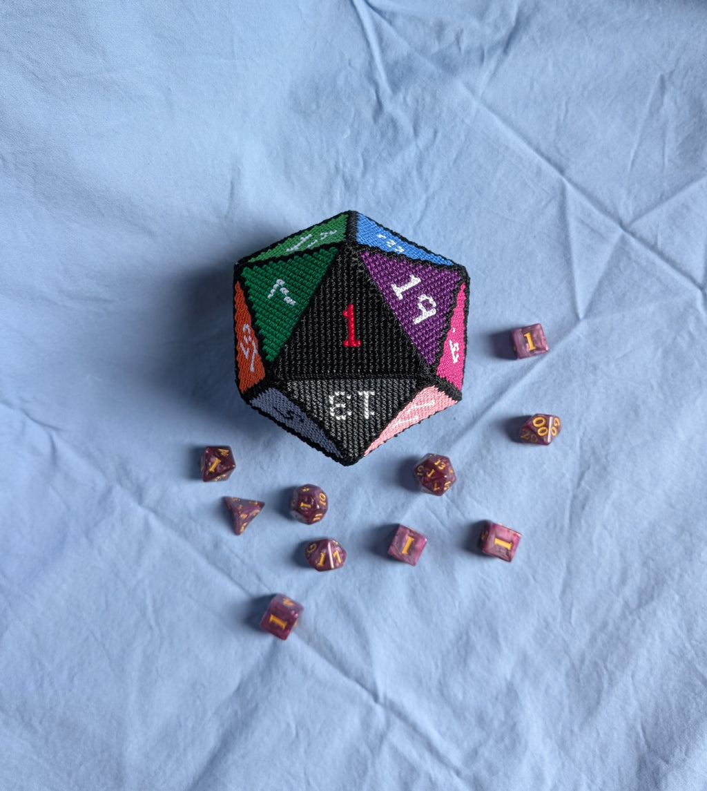 D20 Cross Stitch Kit!