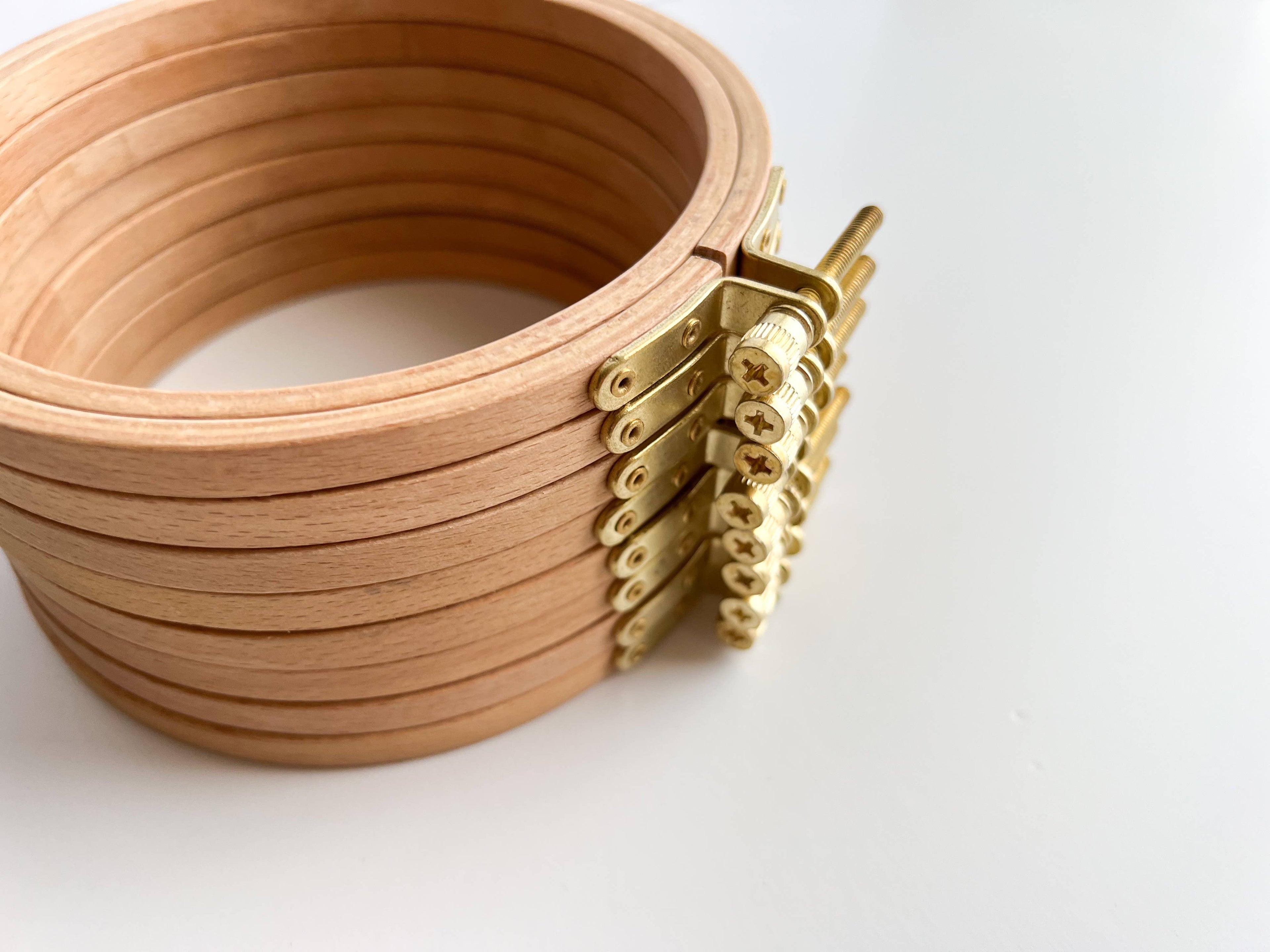 Round Beechwood Embroidery Hoops