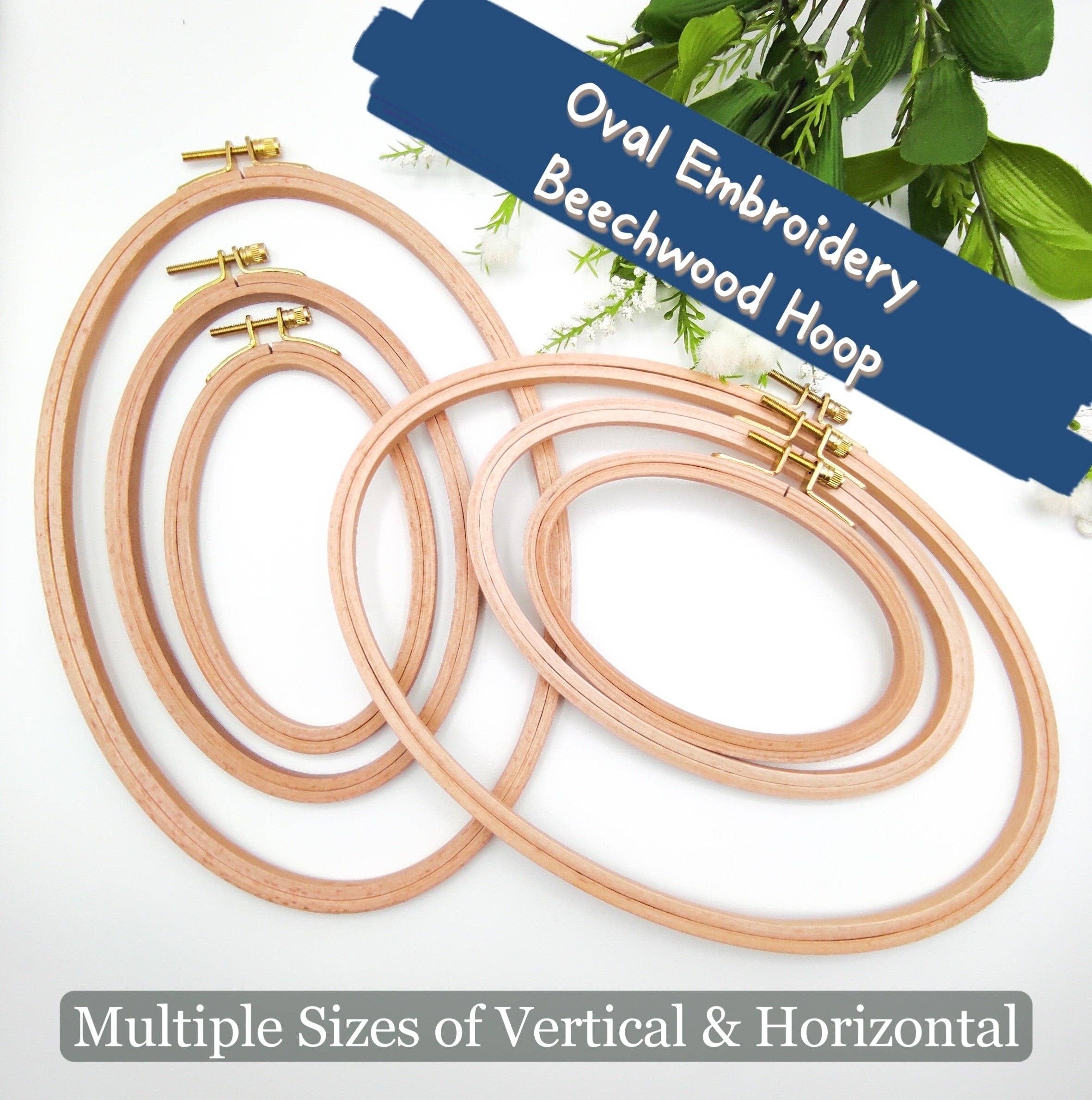 Oval Beechwood Embroidery Hoops
