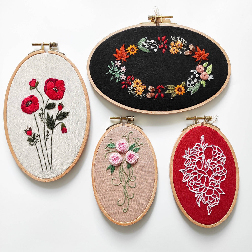 Oval Beechwood Embroidery Hoops