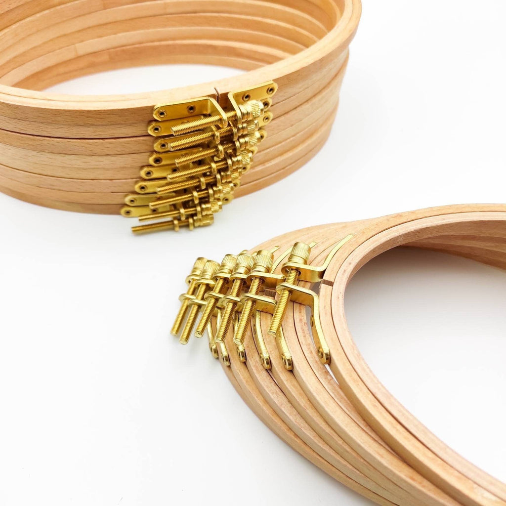 Oval Beechwood Embroidery Hoops