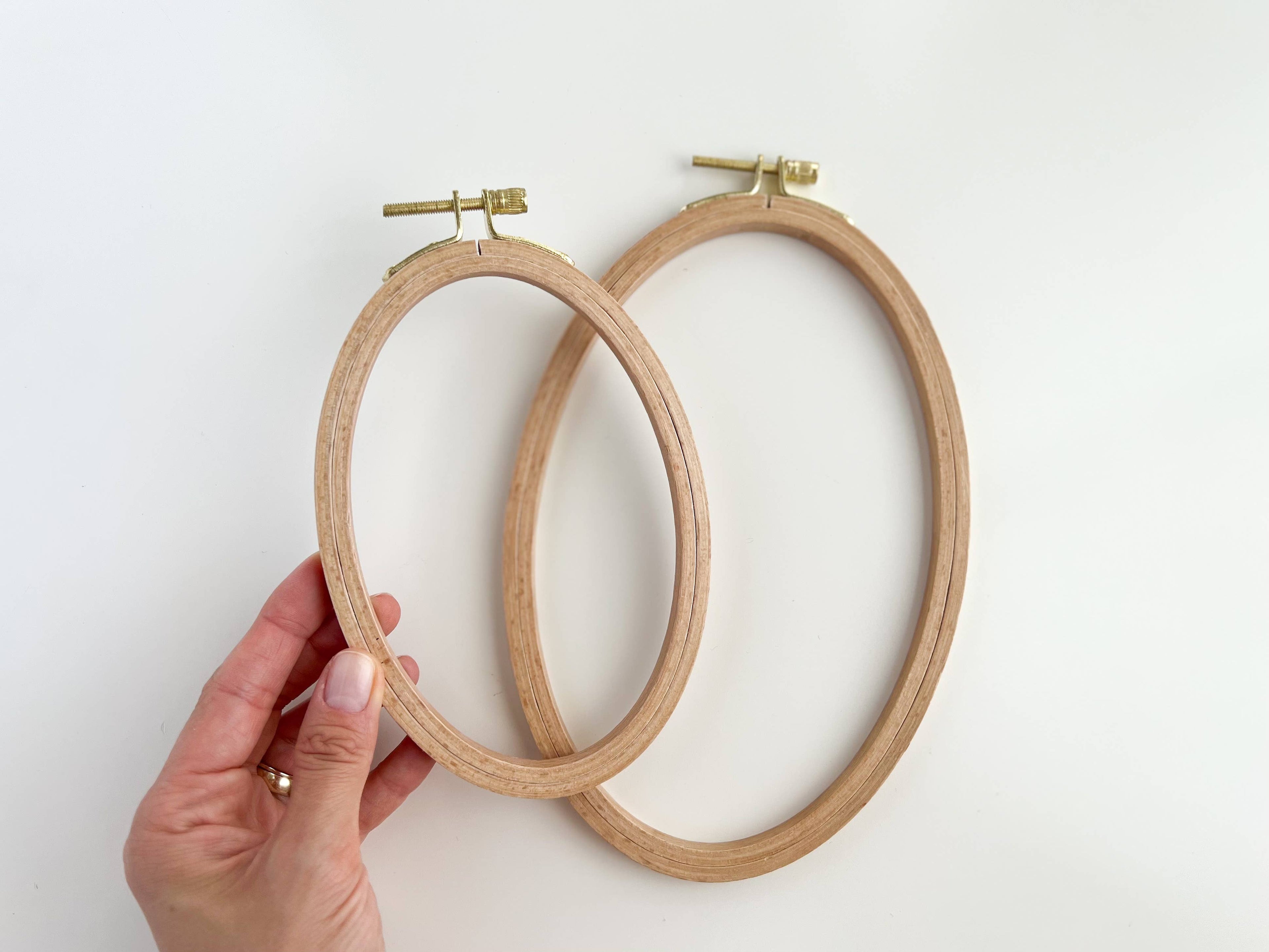 Round Beechwood Embroidery Hoops