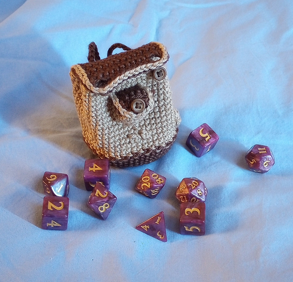 Mini Backpack Dice Bag - Crochet Pattern