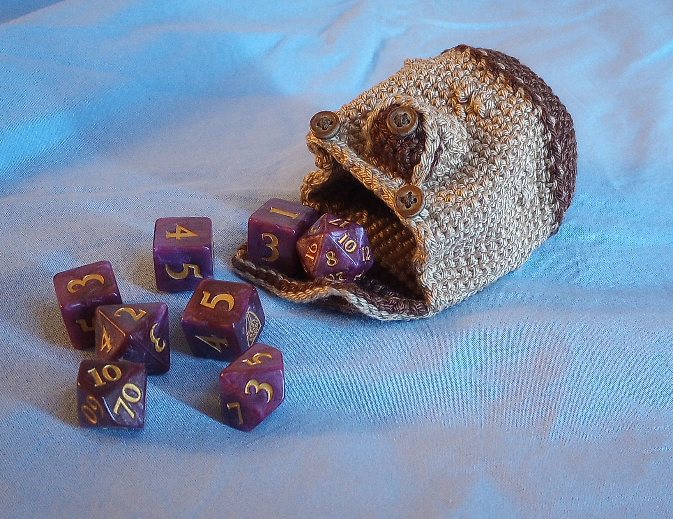 Mini Backpack Dice Bag - Crochet Pattern